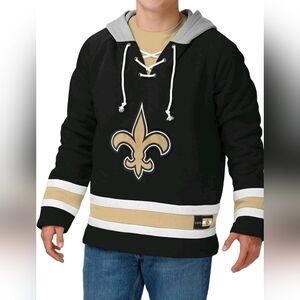 NFL New Orleans Hockey Style Hoodie Sz XL Unisex